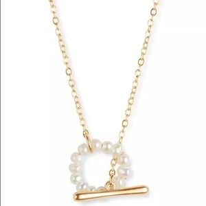 Lucky Brand Pearl Lariat Necklace